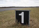  - A 1000 feet remaining to end of Runway 10 sign at the closed Vaerloese Air Base in Denmark. The sign was removed some months later. - by Jan Lundsteen-Jensen