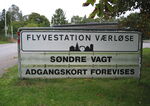  - Signs at the southern entrance of the closed Vaerloese Air Base in Denmark. The signs were removed a few years later. - by Jan Lundsteen-Jensen