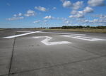  - White crosses were painted on the runway shortly before the closed Vaerloese Air Base in Denmark became a civilian area. Photo taken on first day as a civilian territory. - by Jan Lundsteen-Jensen