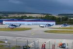  - Bristow hangars at ABZ with a thunderstorm moving in - by FerryPNL