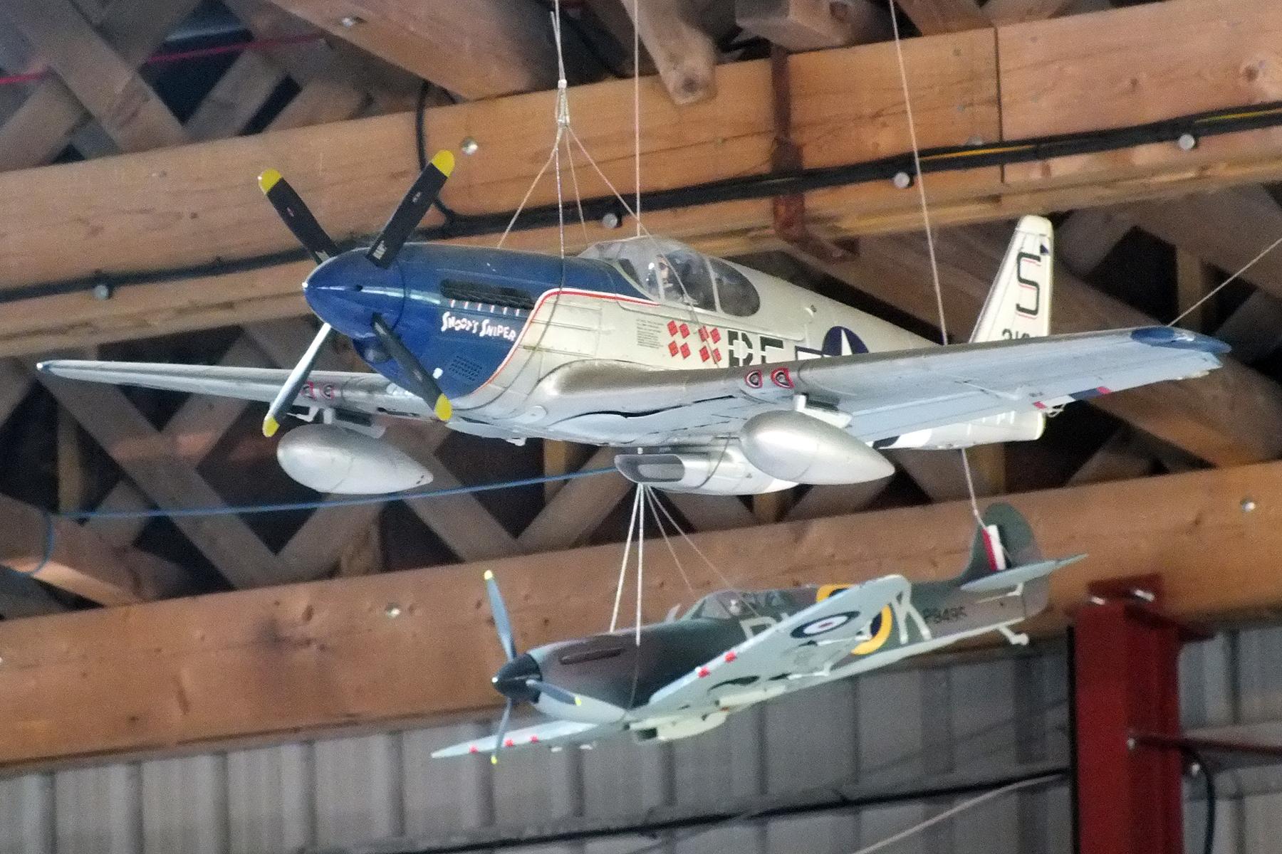  - North American P-51B Mustang model at Hooton Park Hangars museum - by Chris Hall