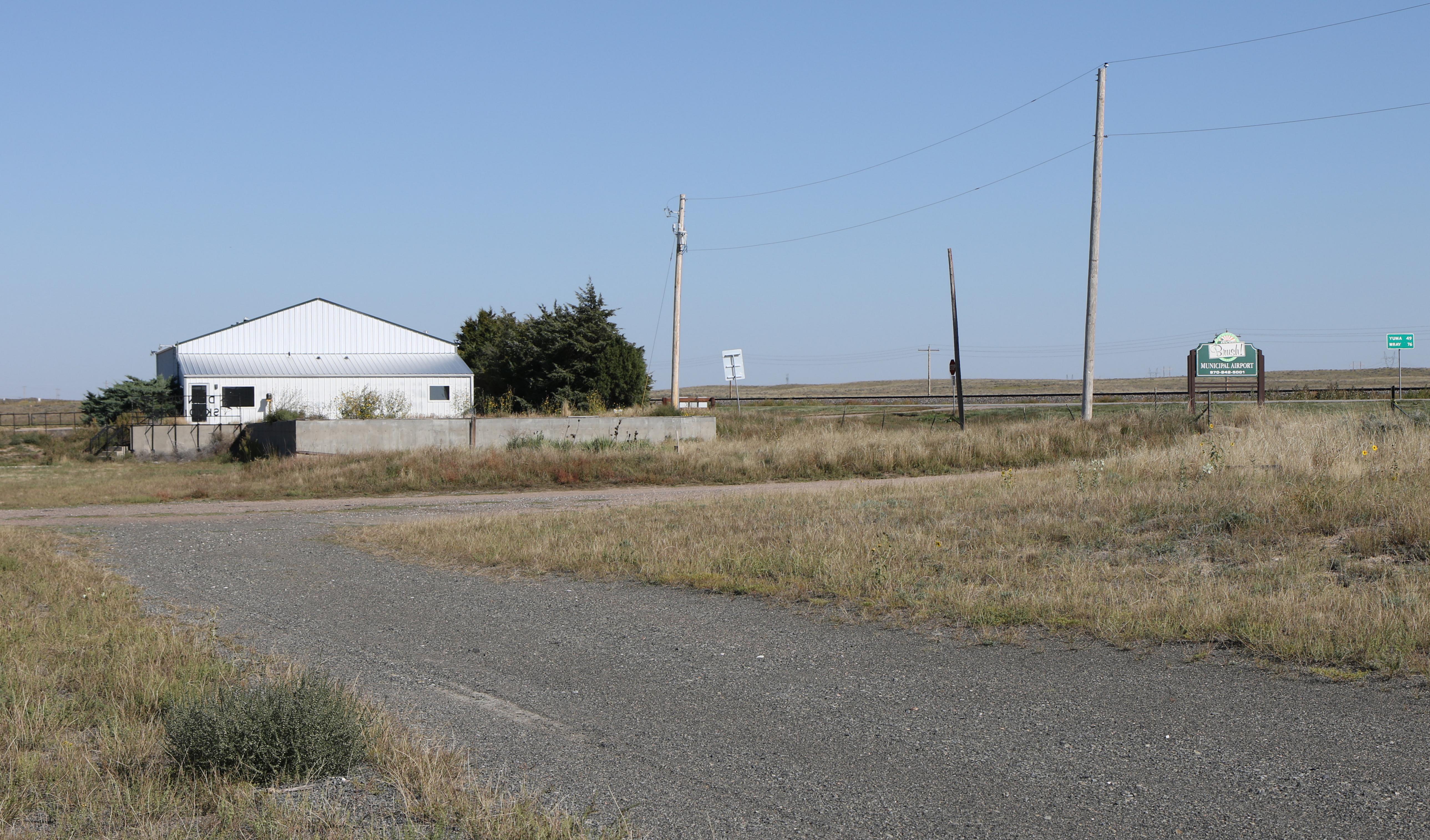  @ Brush Municipal Airport - road entrance - by olivier Cortot