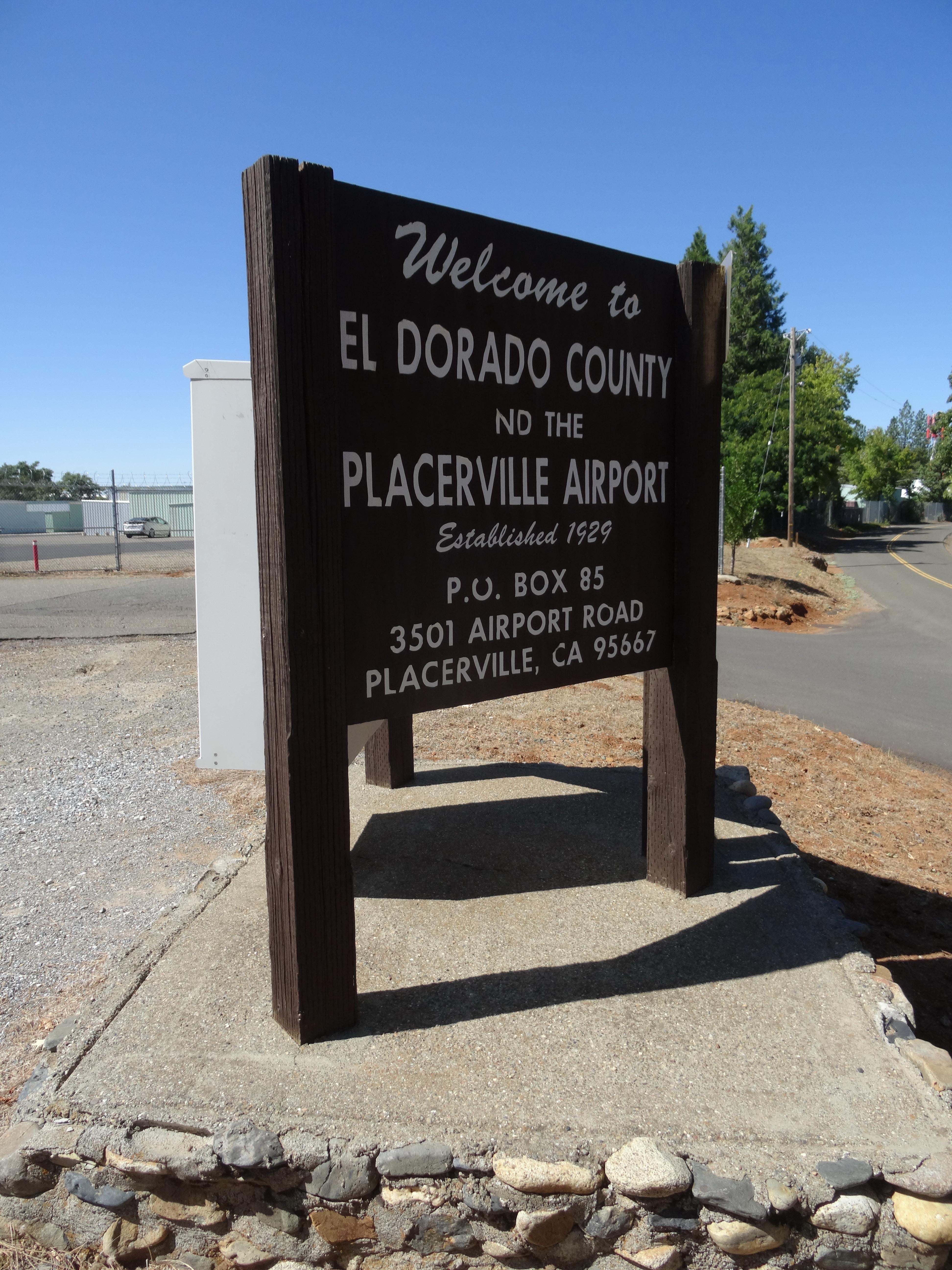 @ Placerville Airport - airport entrance - by Spotterofburgundy