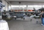 EKVL, 2 Royal Danish Air Force Saab MFI T-17s parked for the night in Hangar 2 at a 2-day airshow at the former Vaerloese Air Base in Denmark. In background TF-100F museum aircraft., photo by Jan Lundsteen-Jensen