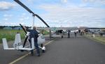 Værløse Air Base, Aircraft on Taxiway Charlie South being prepared to leave an airshow at the former Vaerloese Air Base in Denmark. Nearest an AutoGyro Calidus and in front an ex Danish Army Piper Super Cub., photo by Jan Lundsteen-Jensen