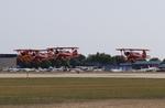KOSH, Formation takeoff of Pitt Specials at Oshkosh 2026, photo by MarkPasqualino