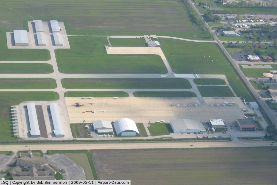 Lansing Municipal Airport (IGQ) - Looking south from 5000'
