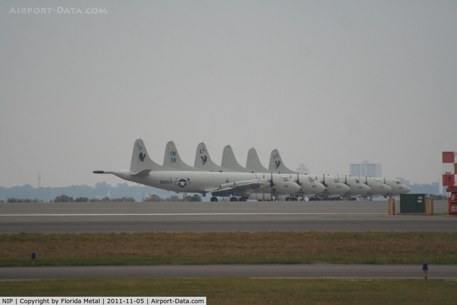 Jacksonville Nas (towers Fld) Airport (NIP) - P-3s lined up