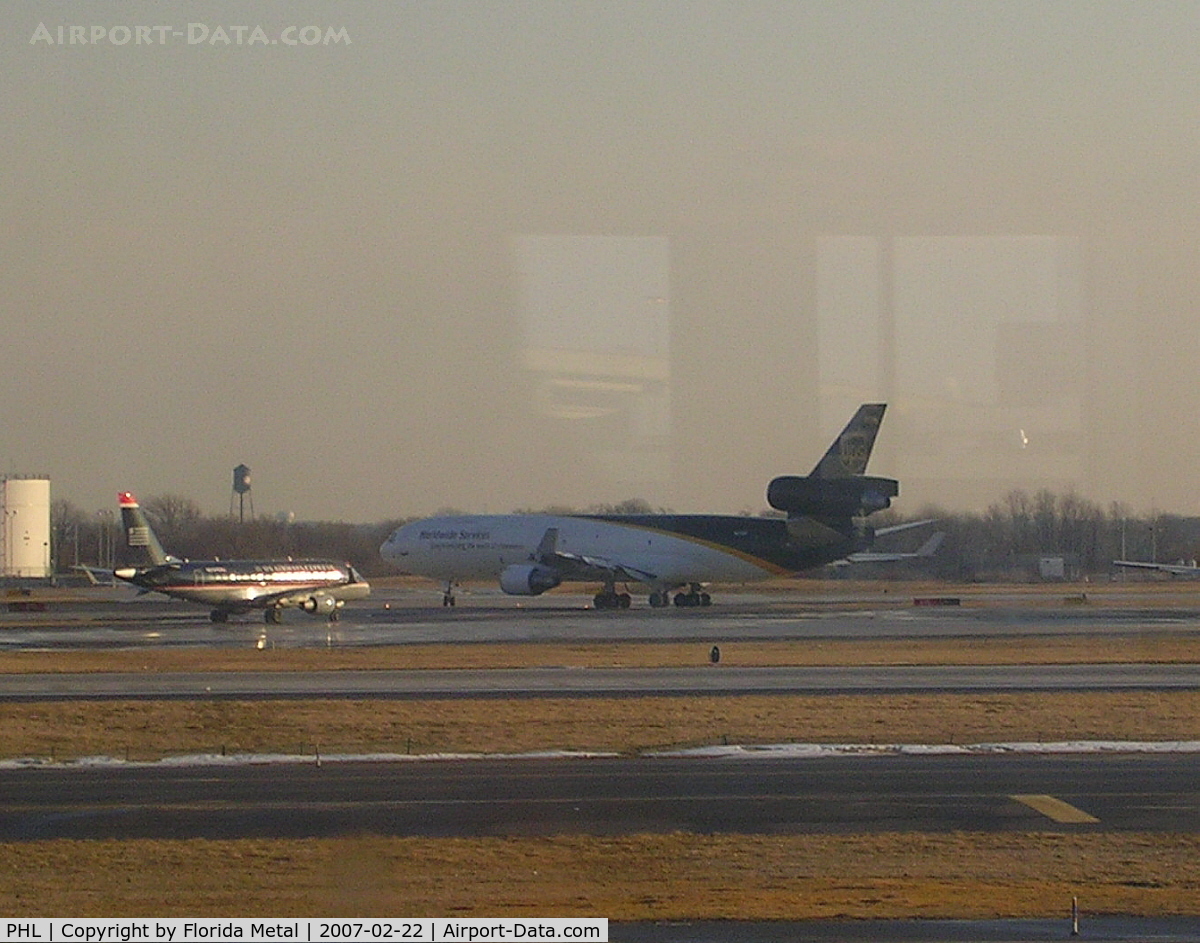 Philadelphia International Airport (PHL) - UPS MD-11 waiting to depart