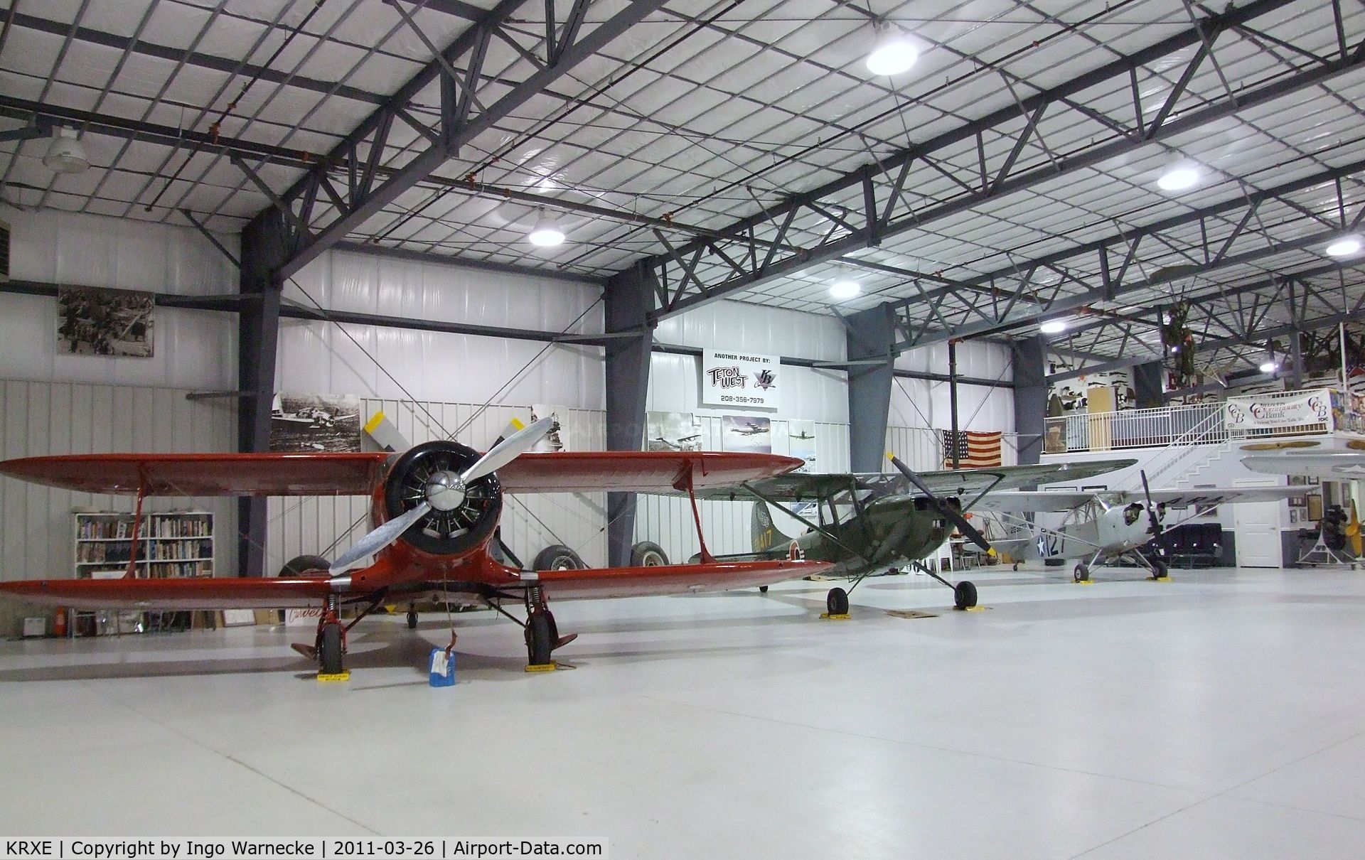 Rexburg-madison County Airport (RXE) - inside the hangar of the Legacy Flight Museum at Rexburg-Madison County Airport