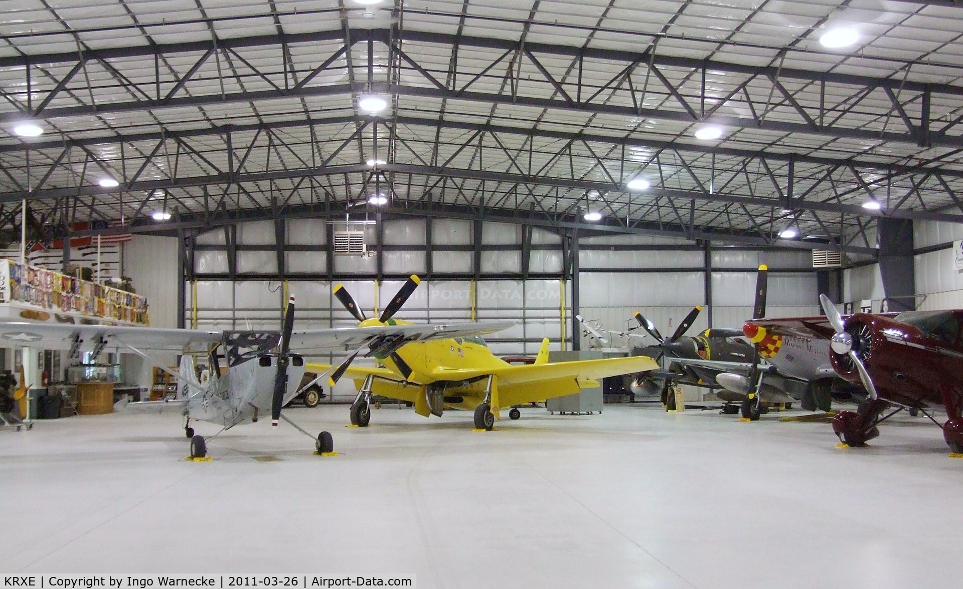 Rexburg-madison County Airport (RXE) - inside the hangar of the Legacy Flight Museum at Rexburg-Madison County Airport