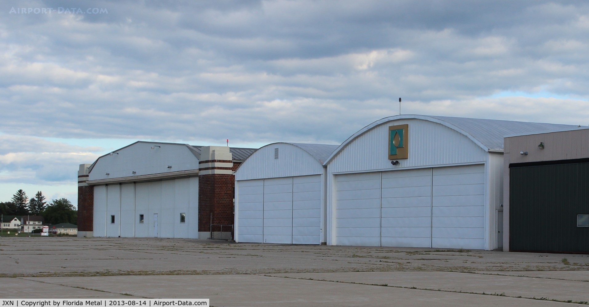 Jackson County-reynolds Field Airport (JXN) - hangars at Jackson Michigan