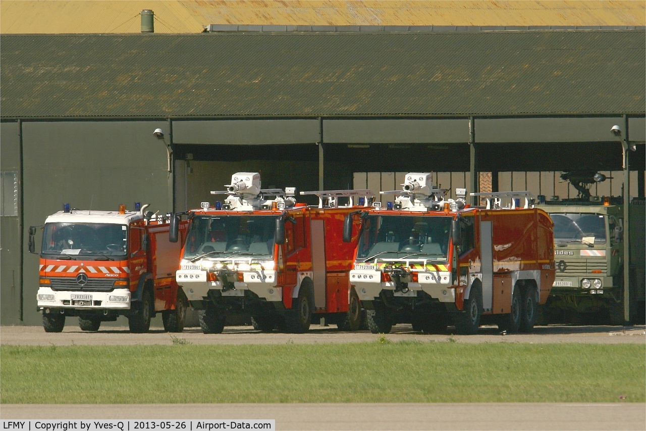 LFMY Airport - Fire trucks, Salon De Provence air base (LFMY)