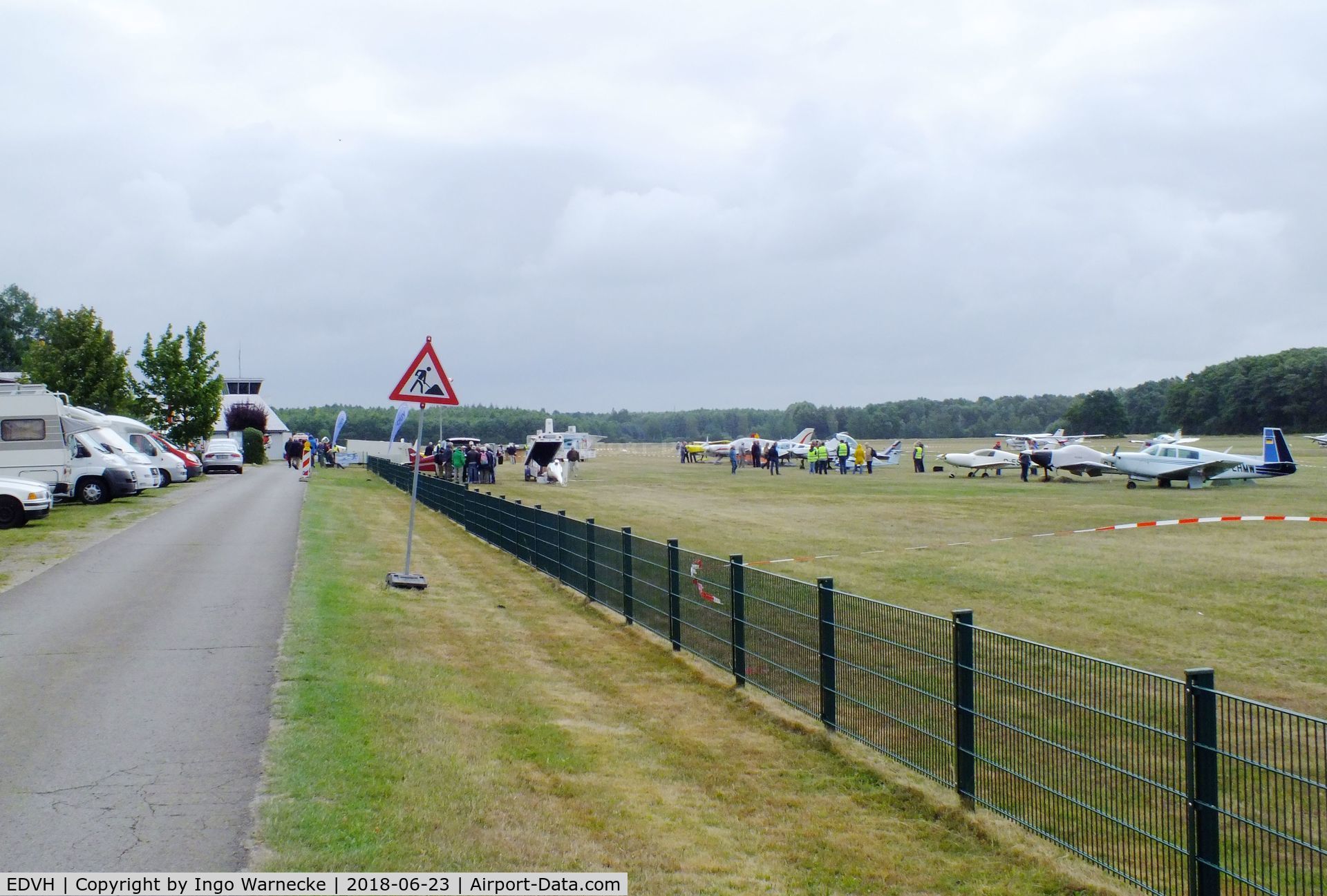 EDVH Airport - arriving at Hodenhagen airfield for the 50th OUV meeting 2018