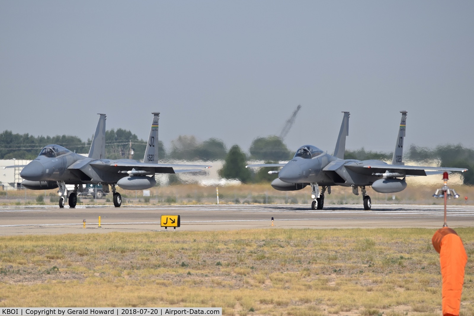 Boise Air Terminal/gowen Fld Airport (BOI) - F-15C fighters from the 122nd Fighter Sq. 