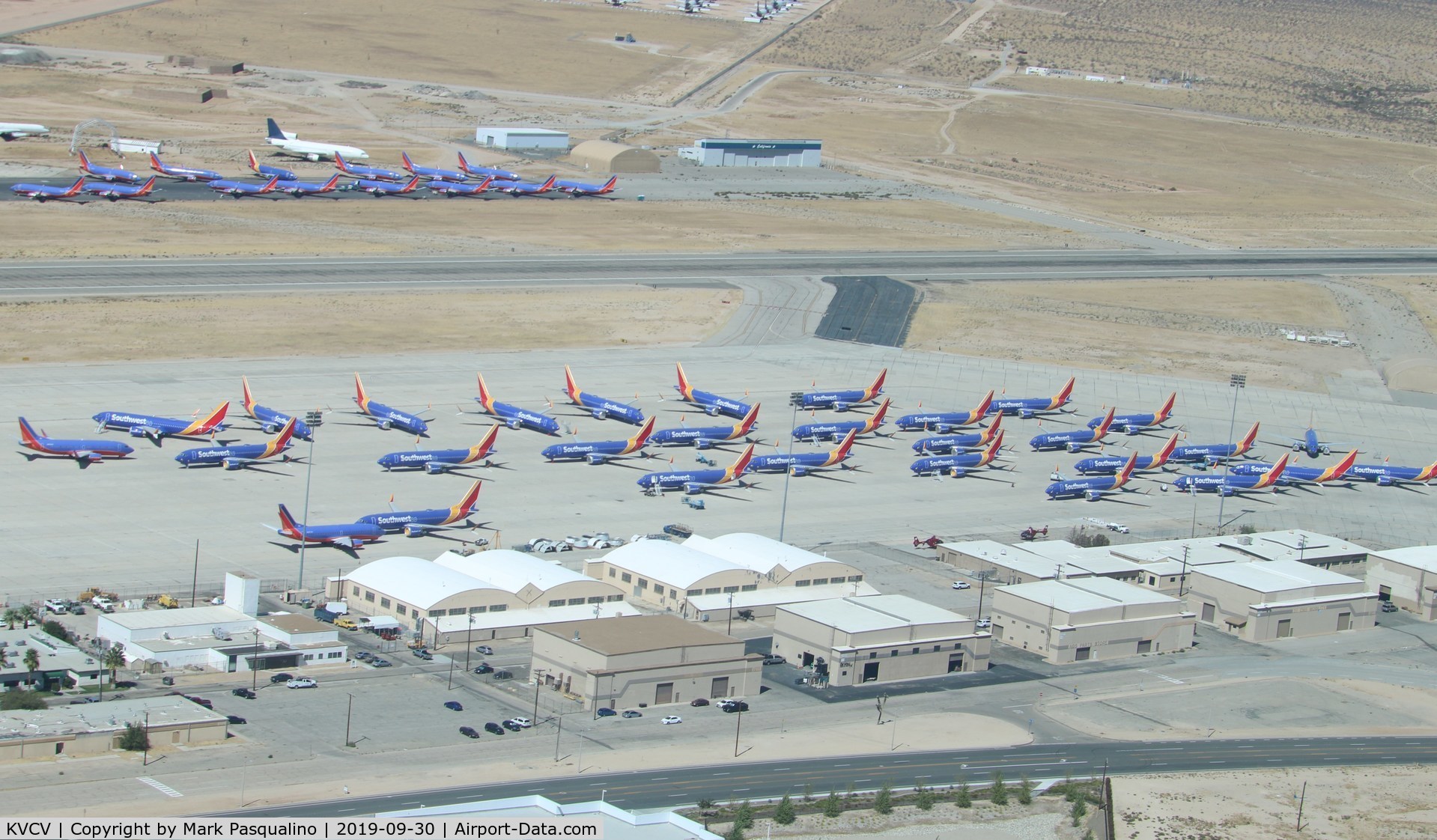Southern California Logistics Airport (VCV) - Southwest Boeing 737-8 MAX fleet in storage