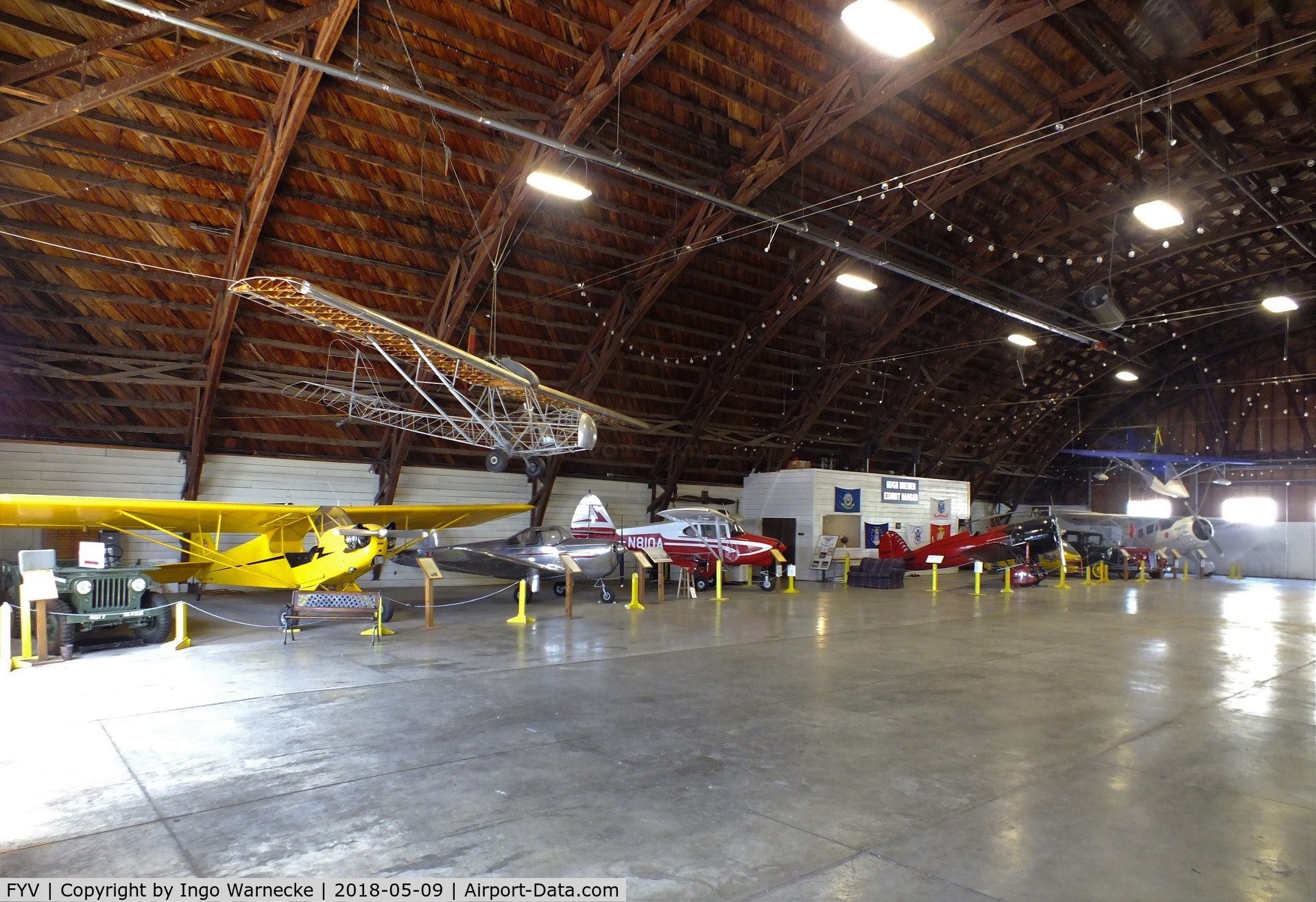 Drake Field Airport (FYV) - inside the historic 1940s hangar of the Arkansas Air & Military Museum at Fayetteville Municpal Airport / Drake Field, Fayetteville AR