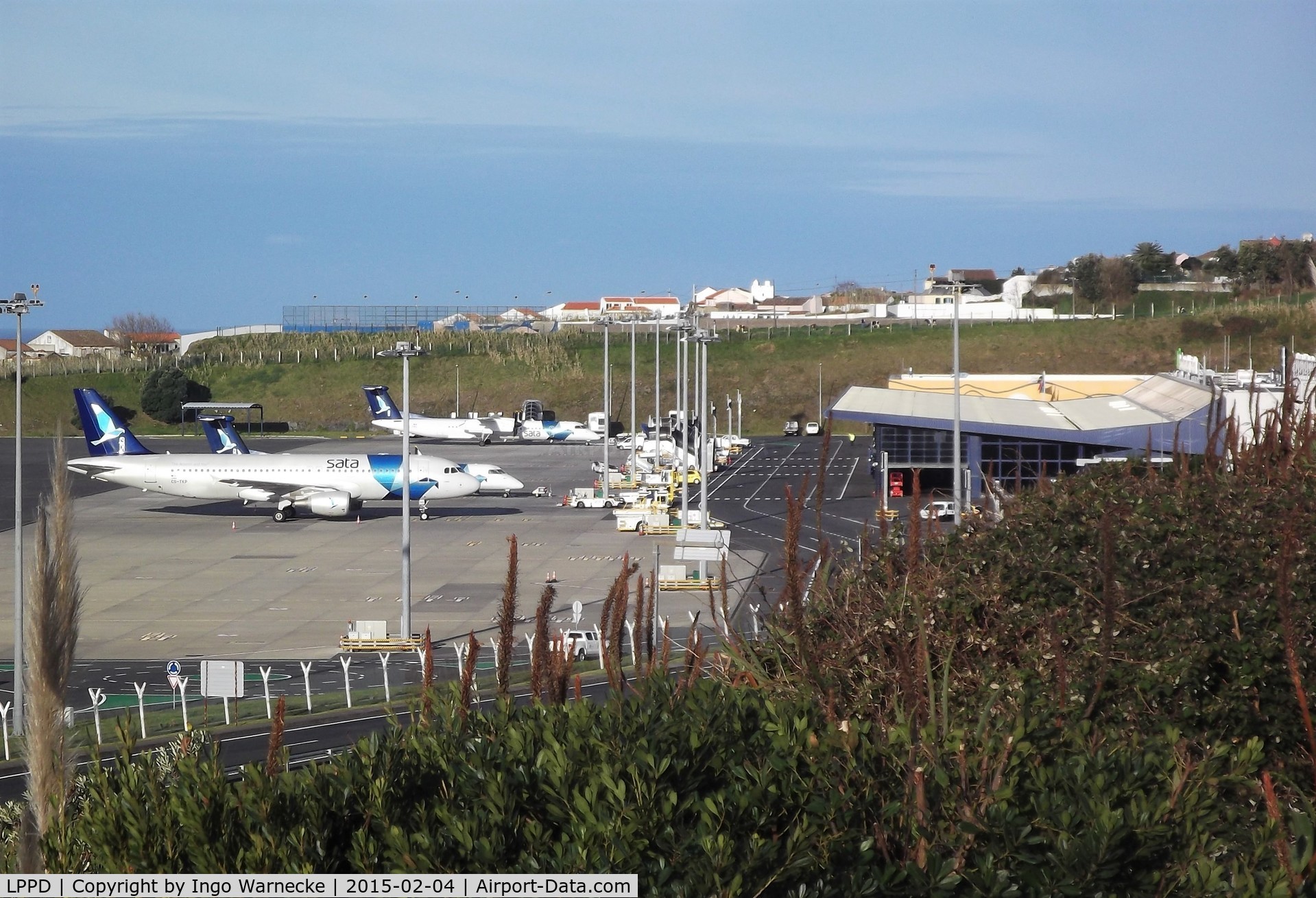 João Paulo II Airport, Ponta Delgada, São Miguel Island Portugal (LPPD) - apron and terminal at Ponta Delgada airport