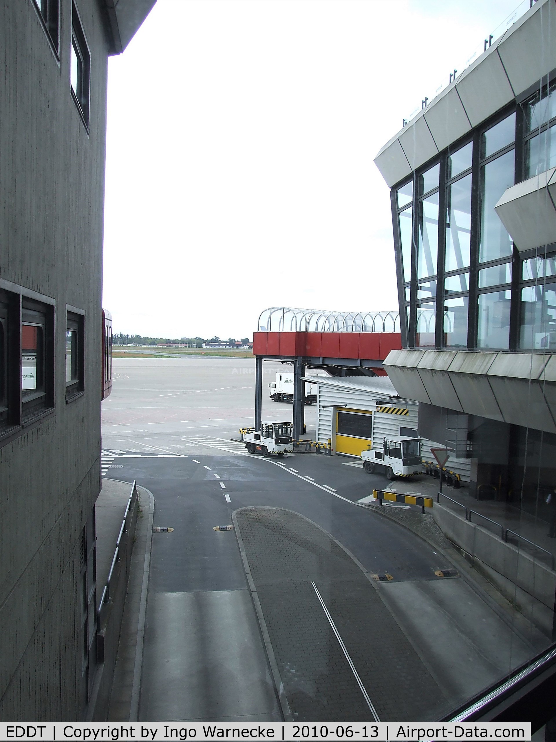 Tegel International Airport (closing in 2011), Berlin Germany (EDDT) - view of the apron between two terminal buildings at Berlin Tegel airport