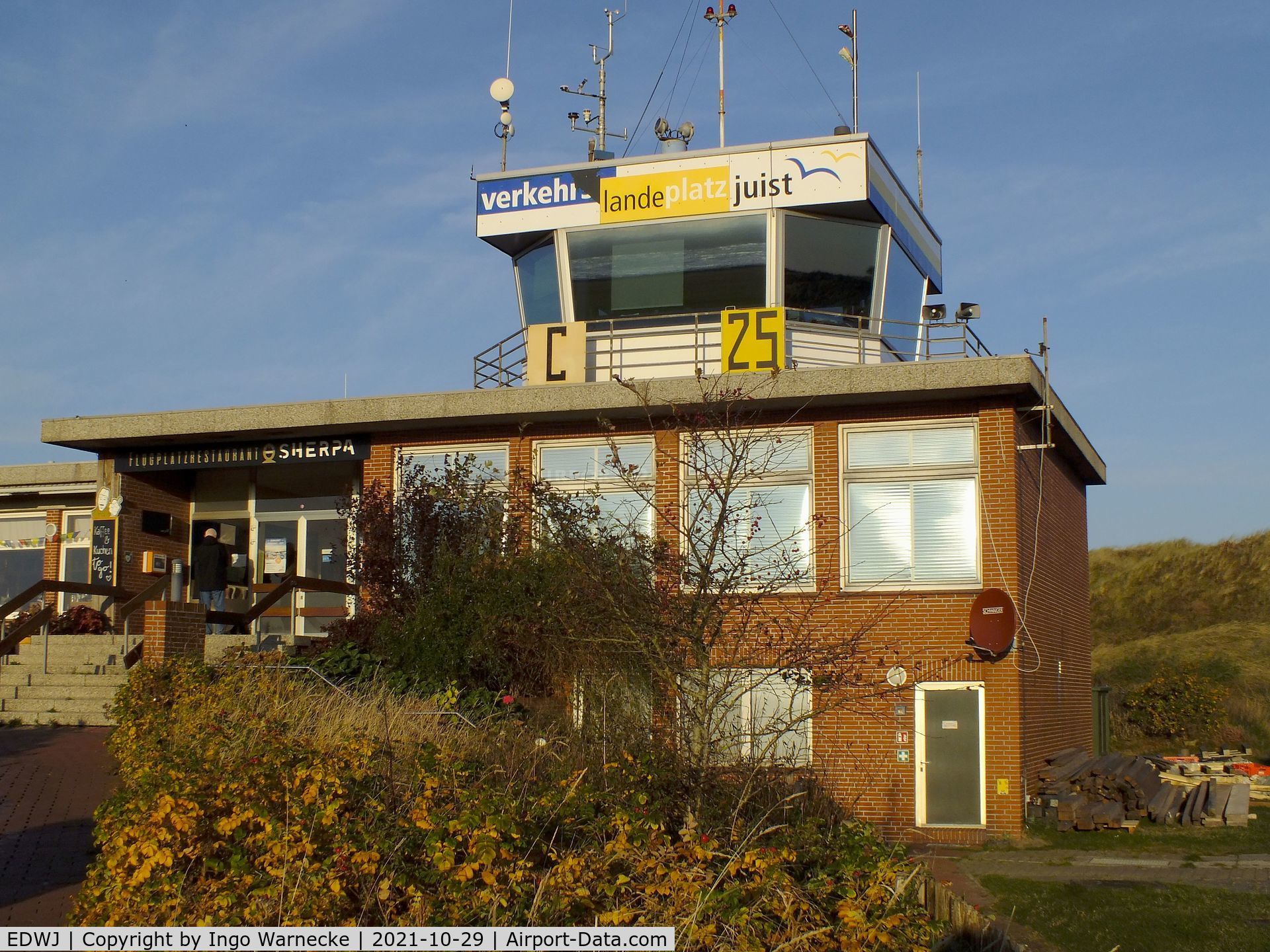 Juist Airport, Juist Germany (EDWJ) - tower at Juist airfield