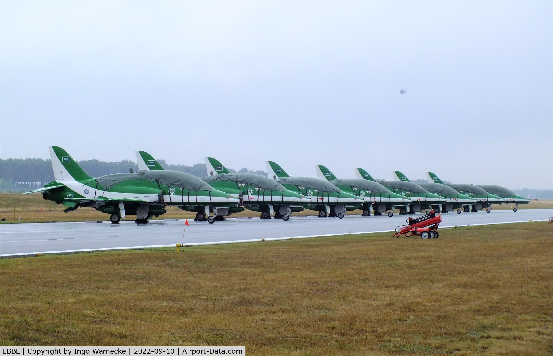 Kleine Brogel Air Base Airport, Kleine Brogel Belgium (EBBL) - Saudi Hawks display team on the flightline at the 2022 Sanicole Spottersday at Kleine Brogel air base
