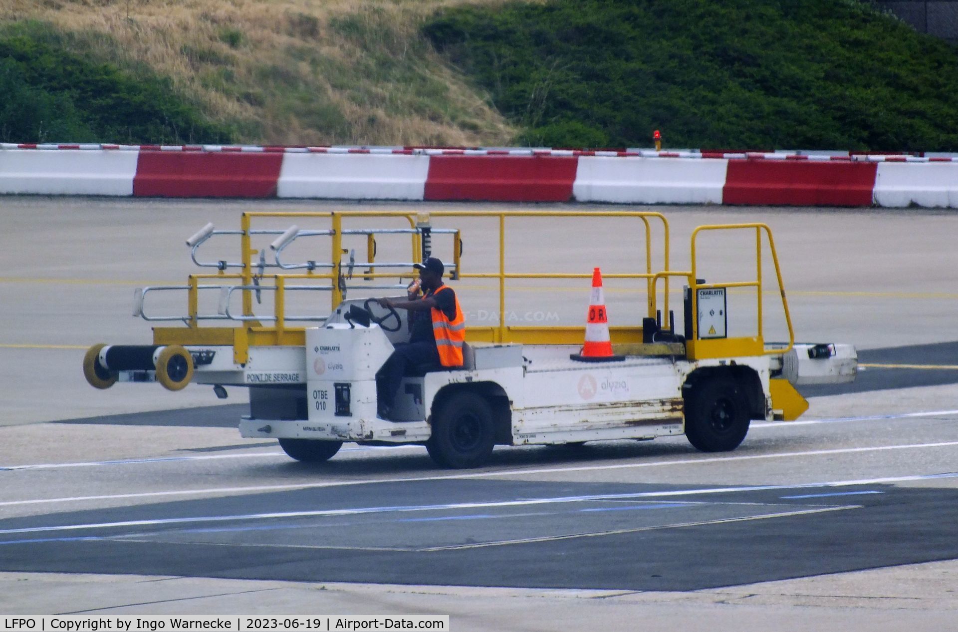 Paris Orly Airport, Orly (near Paris) France (LFPO) - baggage loading vehicle at Paris/Orly airport