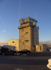 Oxnard Airport (OXR) - Oxnard, California FAA Control Tower OXR, School Canyon brushfire smoke North - by Doug Robertson