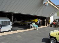 Santa Paula Airport (SZP) - Aviation Museum of Santa Paula, Hangar 8, Pridmore's Corner (two hangars), See N78168 for more photos. - by Doug Robertson