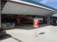 Santa Paula Airport (SZP) - Aviation Museum of Santa Paula, Hangar 5, The Donalson hangar with Radio Museum upstairs - by Doug Robertson