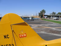 Lodi Airport (1O3) - Lodi (CA) Airport Cafe at end of runway and Highway 99 - by Steve Nation