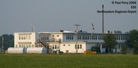 Northeastern Regional Airport (EDE) - The sun is setting on the Admin, which is shared with the NC Dept of Transportation - by Paul Perry