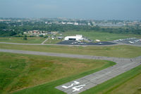 Newport State Airport (UUU) - Tight view of the ramp departing east. - by Stephen Amiaga