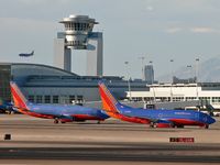 Harry Reid International Airport (las) - McCarran's ATCT and Southwest Airlines all around. - by Brad Campbell