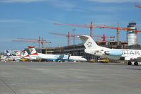 Vienna International Airport, Vienna Austria (VIE) - Ramp overview with the new terminal under construction in the background - by Yakfreak - VAP