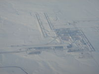 Denver International Airport (DEN) - Mile Hile covered in snow - by Shale Parker