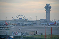 Los Angeles International Airport (LAX) - Tower and Southwest planes - by Chuck Martinez
