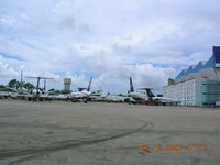 Galeão Airport, Antônio Carlos Jobim International Airport Brazil (SBGL) - Former Varig aircraft parked at Rio. Ramp/hangar has six 727s, five 737s, one 757, four 767s, two 777s,five MD-11s, one DC-10F. - by John J. Boling