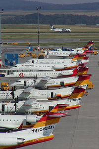 Vienna International Airport, Vienna Austria (VIE) - Tyrolean Airways Line up - by Yakfreak - VAP