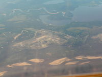 CFB Goose Bay (Goose Bay Airport), Happy Valley-Goose Bay, Newfoundland and Labrador Canada (CYYR) - Goose Bay Airport from FL270 - by John J. Boling