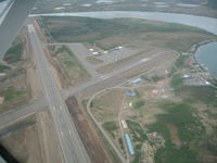 King Salmon Airport (AKN) - NOAA 48 Twin Otter is midfield for landing runway 29 - by Andrew Serak