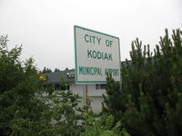 Kodiak Municipal Airport (KDK) - West side Entrance Sign - by Timothy Aanerud