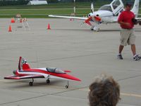 Bellefontaine Regional Airport (EDJ) - Sean Saddler's RC jets at Airfest 2007 - Bellefontaine, OH - by Bob Simmermon
