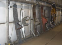 Lake Hood Seaplane Base (LHD) - Aircraft Skis in Ski Alley of Alaska Aviation Heritage Museum - by Doug Robertson