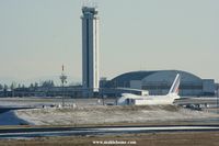 Snohomish County (paine Fld) Airport (PAE) - A new 747-400 cargo for Air France Cargo undertakes engine tests under the control tower - by Michel Teiten ( www.mablehome.com )