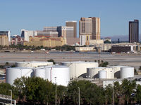Harry Reid International Airport (LAS) - Fuel Storage Area and North end of RWY 1R & 1L - by Brad Campbell