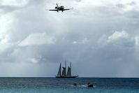 Princess Juliana International Airport, Philipsburg, Sint Maarten Netherlands Antilles (SXM) - D-AAOK on approach - by Wolfgang Zilske