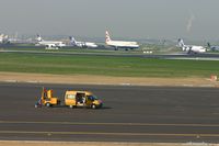 Brussels Airport, Brussels / Zaventem   Belgium (EBBR) - maintenance of taxiway - by Daniel Vanderauwera