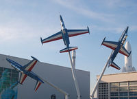 Paris Airport,  France (LBG) - Fouga Magister - Patrouille de France, in Le Bourget Museum entrance. - by Jorge Molina