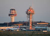 Leonardo Da Vinci International Airport (Fiumicino International Airport), Rome Italy (LIRF) - ATC radar and ATC-Tower, Fiumicino International Airport (Leonardo Da Vinci). - by Jorge Molina