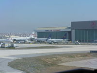Istanbul Atatürk International Airport, Istanbul Turkey (LTBA) - Maintenance ramp at Ataturk Airport, Istanbul, Turkey - by John J. Boling